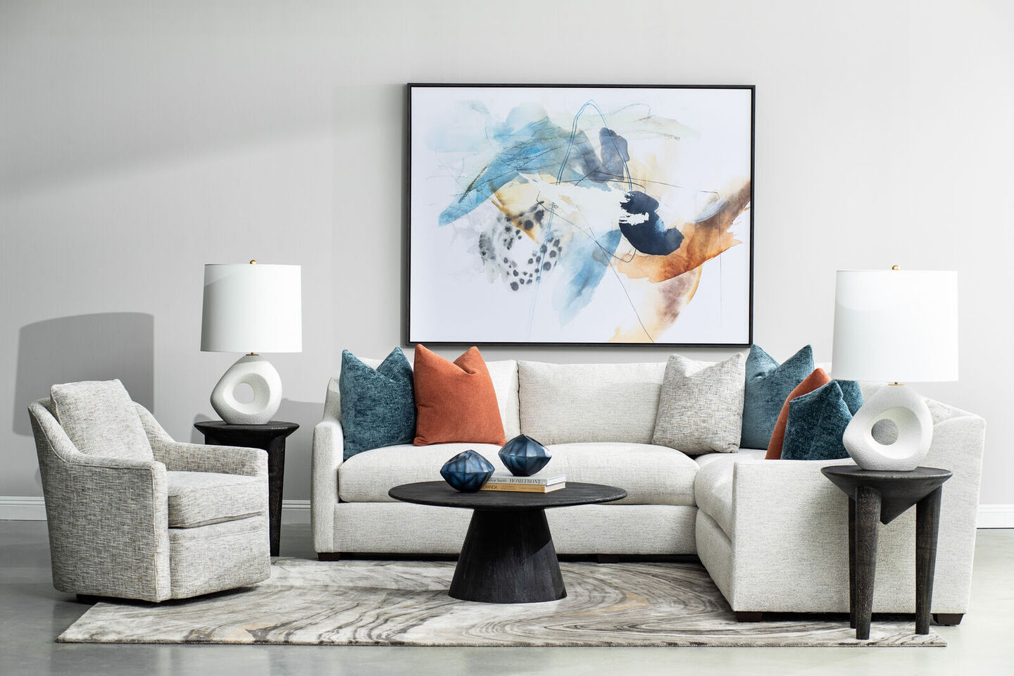 Rowe Bradford Sectional in Modern Living Room